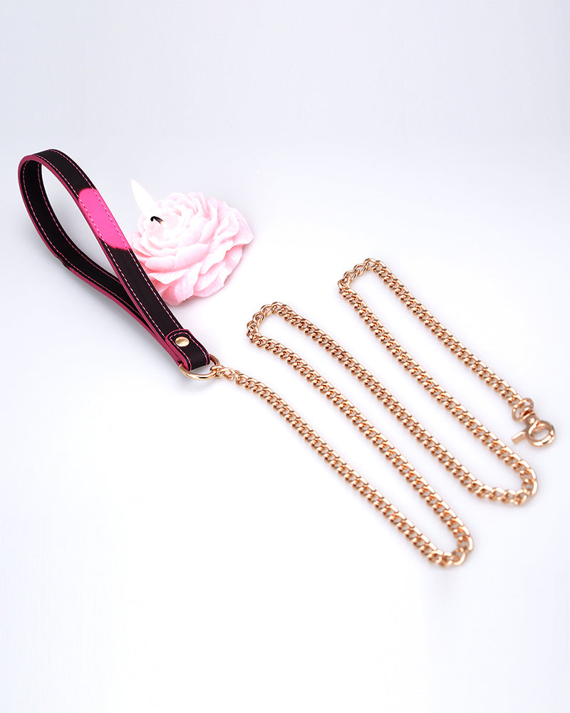 Temperature-Sensitive Color-Changing Letter Chain Leather Collars