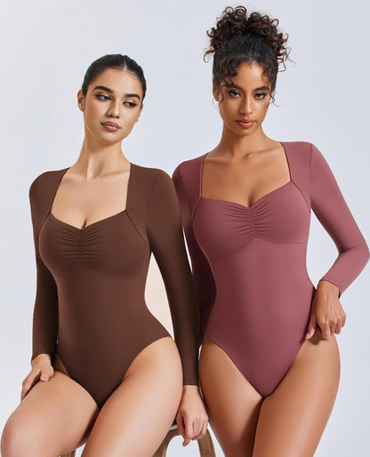 Sweetheart Neckline Bodysuit Tops