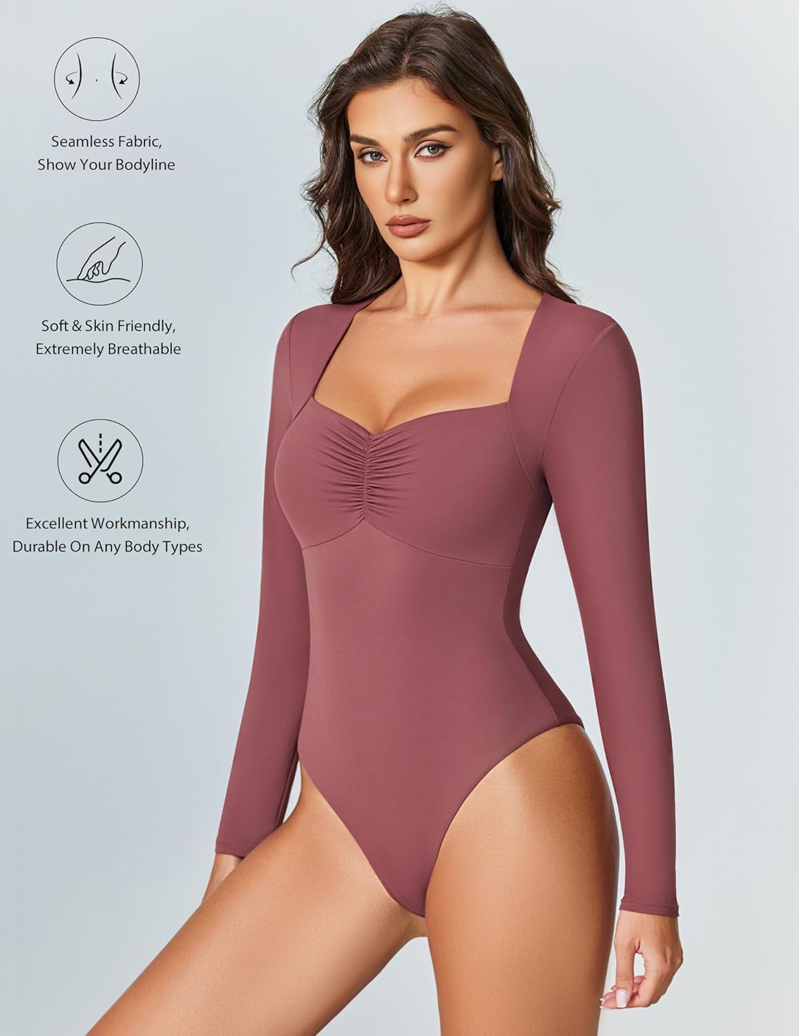 Sweetheart Neckline Bodysuit Tops