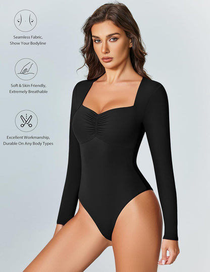 Sweetheart Neckline Bodysuit Tops