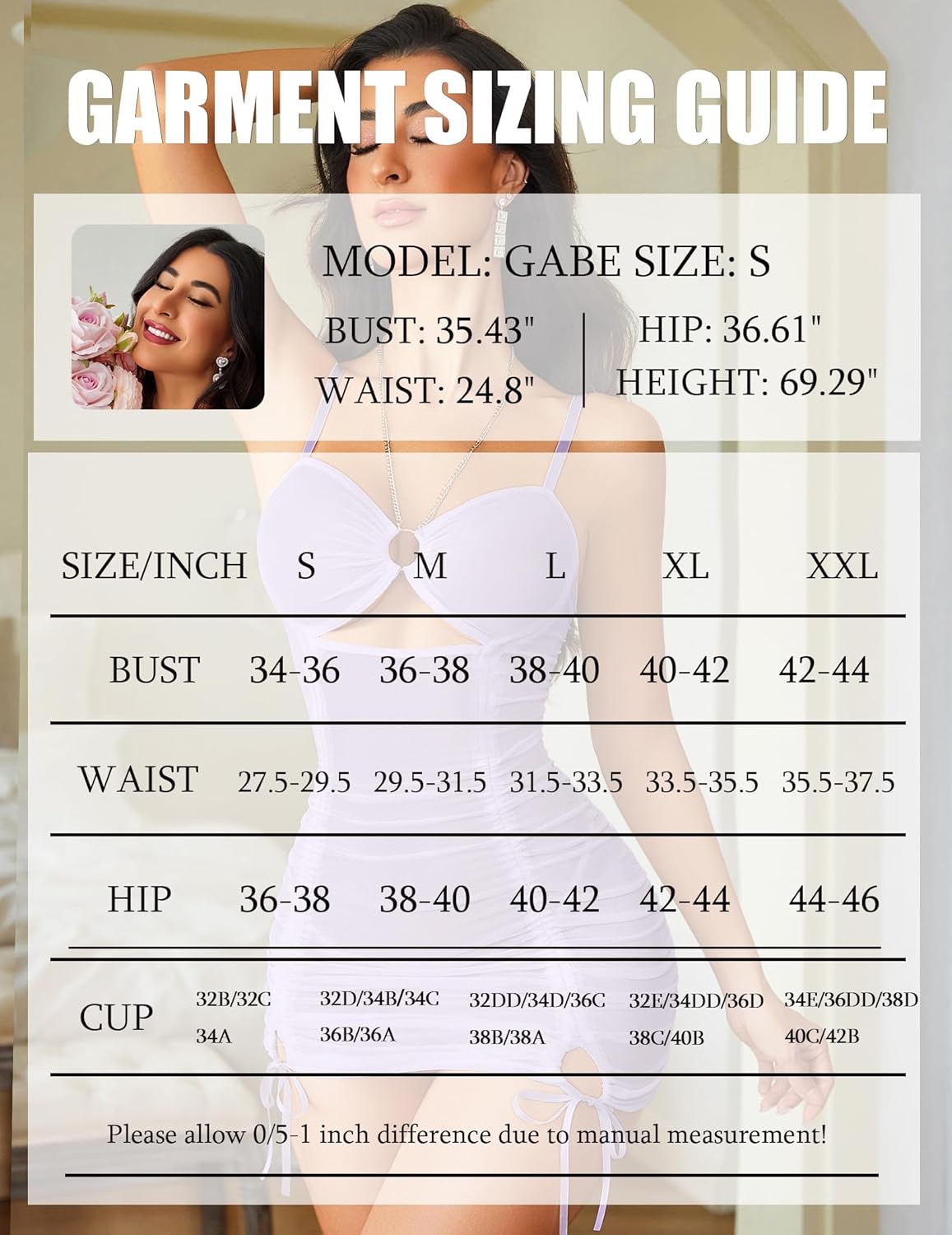 Sheer Mesh Chain Halter Ruched Dress with Thong