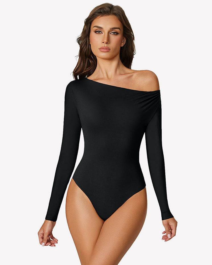 Off the Shoulder Long Sleeve Bodysuit