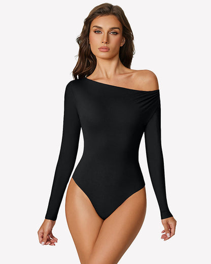 Off the Shoulder Long Sleeve Bodysuit