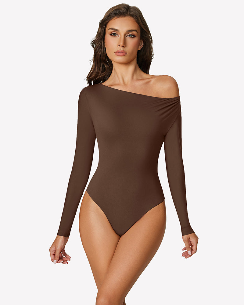 Off the Shoulder Long Sleeve Bodysuit