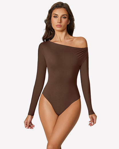 Off the Shoulder Long Sleeve Bodysuit
