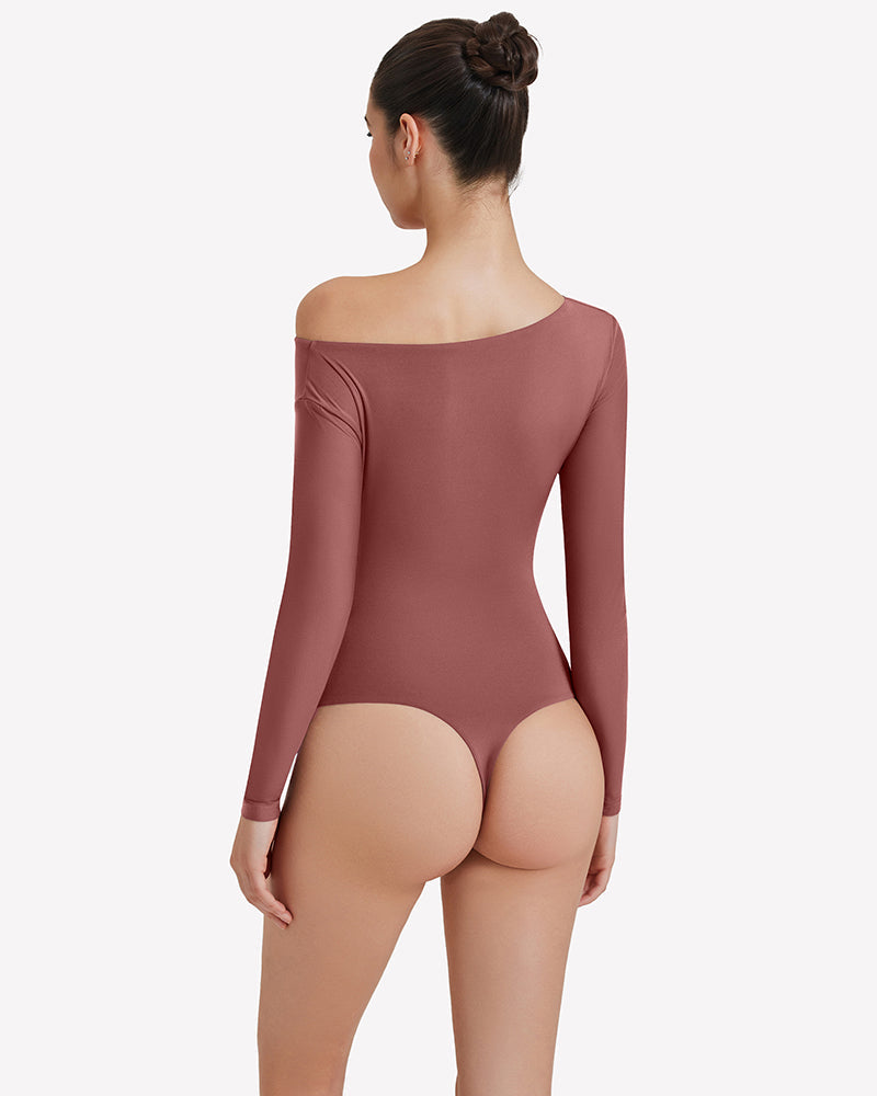 Off the Shoulder Long Sleeve Bodysuit