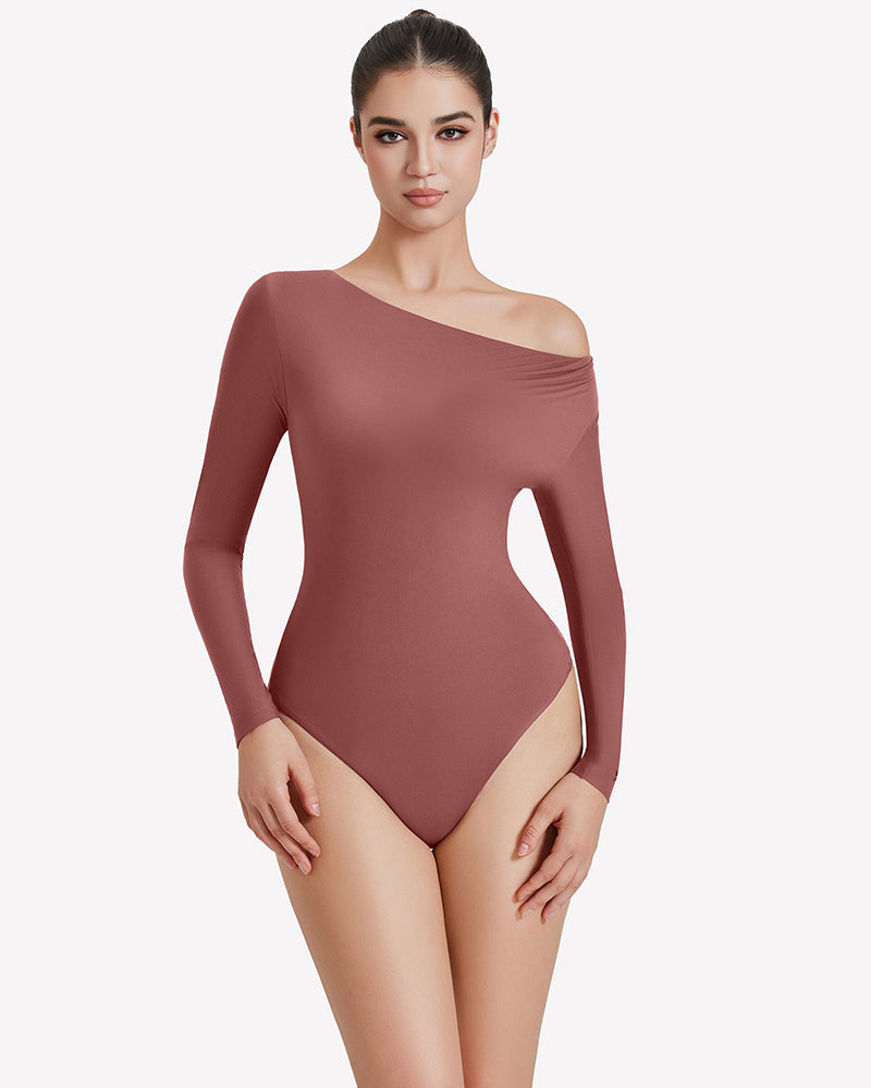 Off the Shoulder Long Sleeve Bodysuit