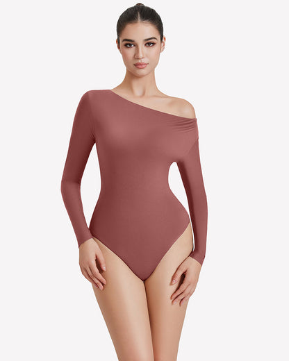 Off the Shoulder Long Sleeve Bodysuit