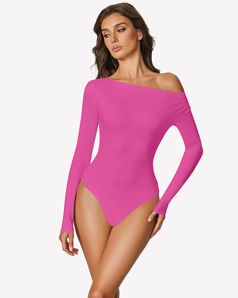 Off the Shoulder Long Sleeve Bodysuit