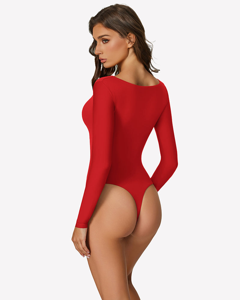 Off the Shoulder Long Sleeve Bodysuit