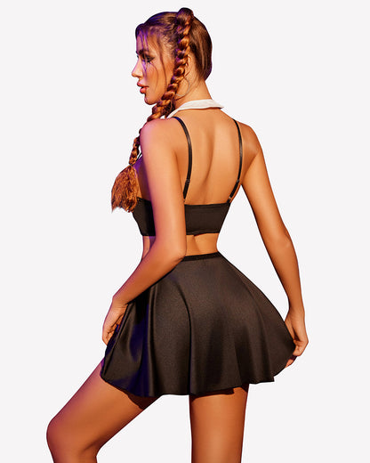 4 Pieces Lingerie Sets Student Costume