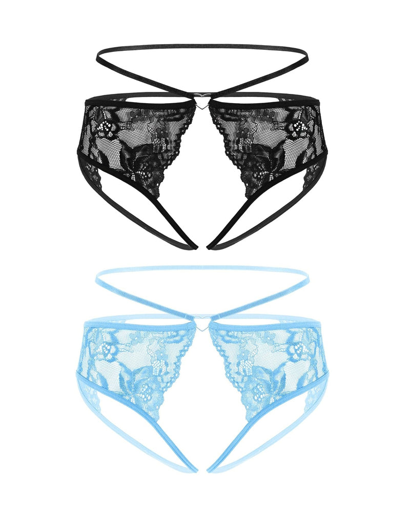 Strap Cheeky Underwear Floral Lace Panties