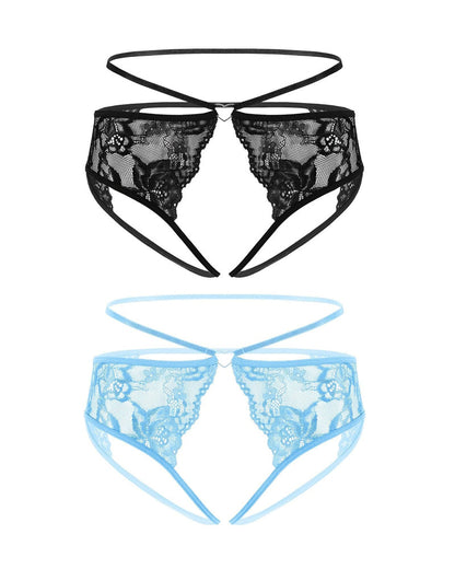 Strap Cheeky Underwear Floral Lace Panties