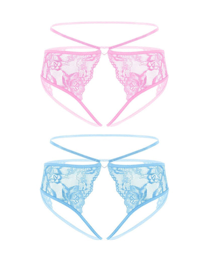 Strap Cheeky Underwear Floral Lace Panties