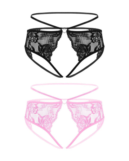 Strap Cheeky Underwear Floral Lace Panties