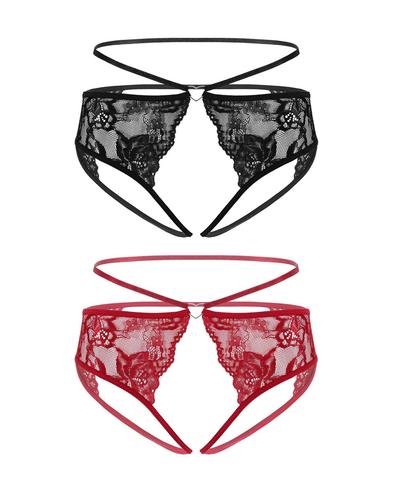 Strap Cheeky Underwear Floral Lace Panties