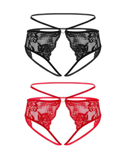 Strap Cheeky Underwear Floral Lace Panties