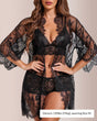 Curvvvy® BlossomLace – 3-Piece Sheer Lace Sleepwear Set curvvvy