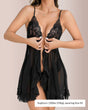 Curvvvy® BlossomLace –  Lace Mesh See-Through Nightgown Set curvvvy