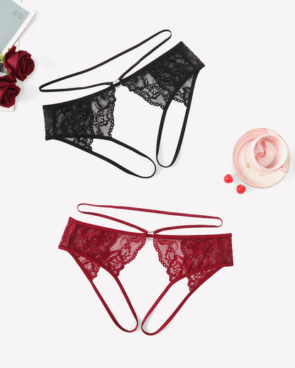 Strap Cheeky Underwear Floral Lace Panties
