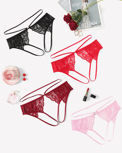 Strap Cheeky Underwear Floral Lace Panties