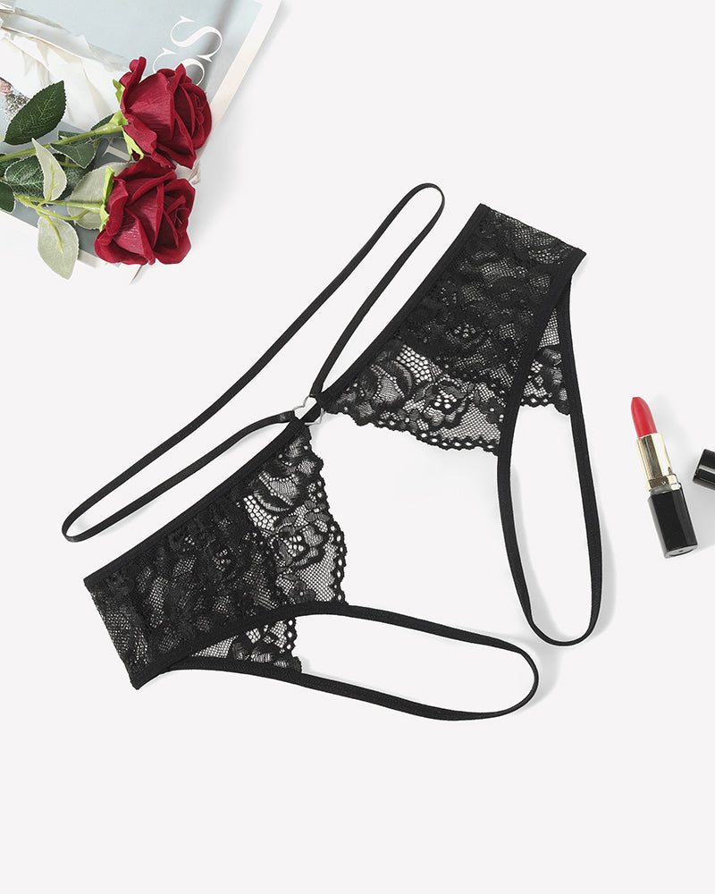 Strap Cheeky Underwear Floral Lace Panties