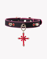 Temperature-Sensitive Color-Changing Snowflakes Spiked Leather Collars