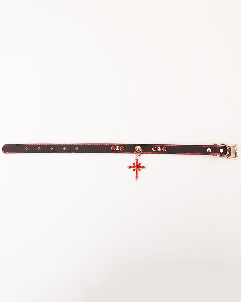 Temperature-Sensitive Color-Changing Snowflakes Spiked Leather Collars